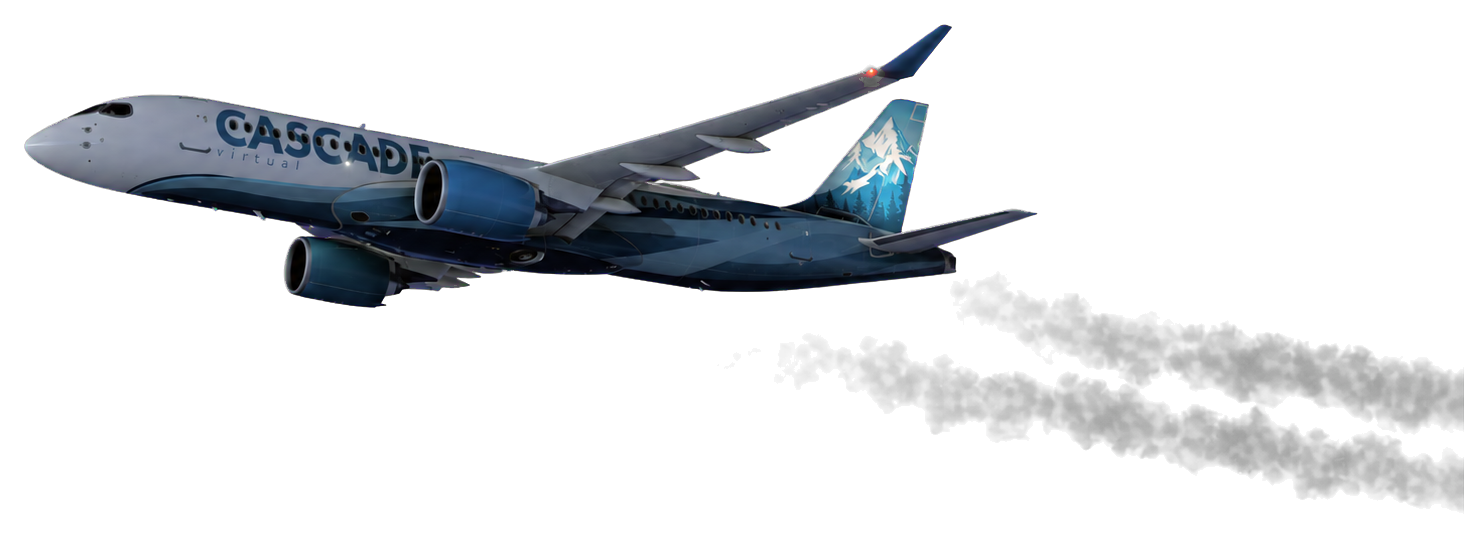 Cascade Virtual Airbus A220-300 in flight
